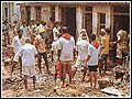 Cleaning up of Morbi after severe floods, 1979