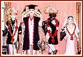 Shri Mulji Brahmachari, Shri Harikrishna Maharaj and Shri Gopinath Dev, Sarangpur