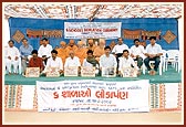 Schools principals of six schools with BAPS sadhus, dignataries and donors