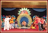 While Swamishri plays kartals devotees dance with joy
