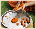 The chandan is removed and made into tablets 