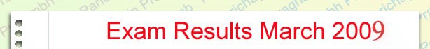 Exam Results March 2009