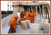 While paying a visit to the mandir, Swamishri keenly ascertains details and facts about the construction and makes suggestions wherever necessary 