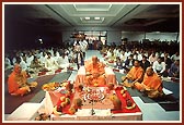 Mahapuja rituals during the murti pratishtha ceremony