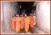 Through the narrow lanes of Sarangpur village that were once sanctified by Shriji Maharaj