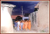 Through the narrow lanes of Sarangpur village that were once sanctified by Shriji Maharaj