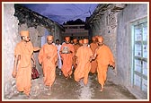 Through the narrow lanes of Sarangpur village that were once sanctified by Shriji Maharaj