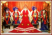 Shri Ghanshyam Maharaj decked with roses