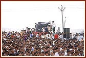 Thousands of tribal and fishermen during the symbolic Punam assembly