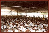 Devotees during morning puja