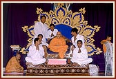 BAPS youths of Vadodara with Swamishri after their cultural presentation 