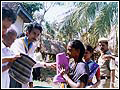 Clothes distribution after Floods in Andhra Pradesh, 1996