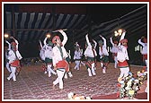 BAPS youths performed a variety of exciting traditional folk dances on stage like Kodi dance, Ras, Bhangda, etc 