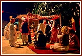 Tableau of an Indian marriage ceremony