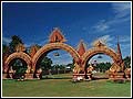 Magnificent Peacock Gate - grand archway to the 40 acre CFI ground