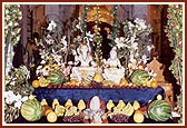 Fruits placed before Shri Shiva and Parvatiji