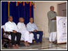 Dr. Kamlesh Choksi, former Secretary of Sanskrit Adhyapak Mandal, addresses the conference