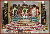 A symbolic annakut of 1051 food items is offered to the deities