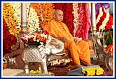 Swamishri during the satsang assembly 