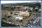 Aerial view of BAPS Shri Swaminarayan Mandir, Nairobi