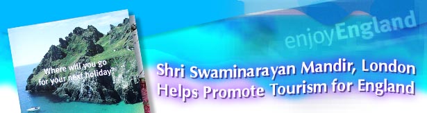 Shri Swaminarayan Mandir, London helps Promote Tourism for England