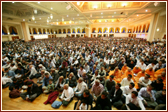 Thousands of devotees participate in the kirtan bhakti programme
