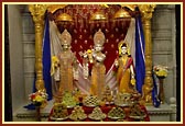 Annakut offered to Harikrishna Maharaj and Radha-Krishna Dev
