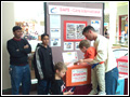 Earthquake relief booth in the mall