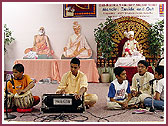 Children singing devotional songs  