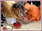 First stone lying ceremony 