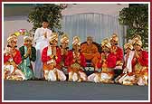 Kishores in a photo session with Swamishri