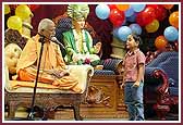 Pujya Doctor Swami in a special assembly for children
