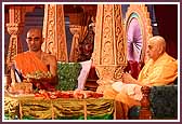  Swamishri has darshan of Shri Harikrishna Maharaj as He is offered thaal  