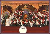  Swamishri with the Akshar Dhwani Band 