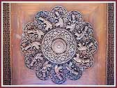   Intricate carvings within the Haveli 