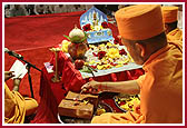 Saints in the mahapuja ceremony 