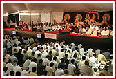  Devotees participating in the mahapuja ceremony