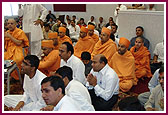  Saints and devotees participating in the murti-sthapan vidhi  