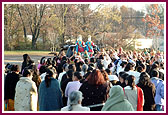  A procession of the murtis through the streets of Lansdale  