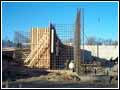 December 1999, Erecting the front and the north basement level walls of the Haveli