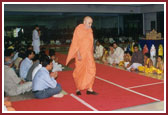 Swamishri's walk, as part of his daily routine