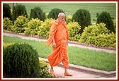 Swamishri during his morning walk