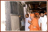 Swamishri humbly engaged in darshan of Vasudevnarayan's Ordo 