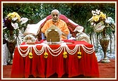 Humbly inviting Maharaj and Gurus in His puja