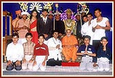 Drama performers with Swamishri