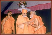 Swamishri meets Pujya Balmukund Swami